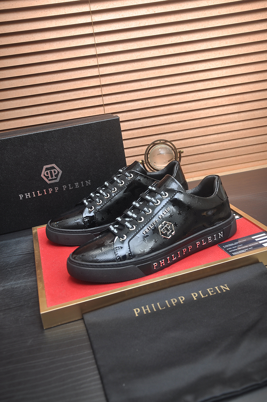 Philipp Plein Black Leather Trainers for Men, Stylish and Comfortable 4 i1744910185396 5657 0 2