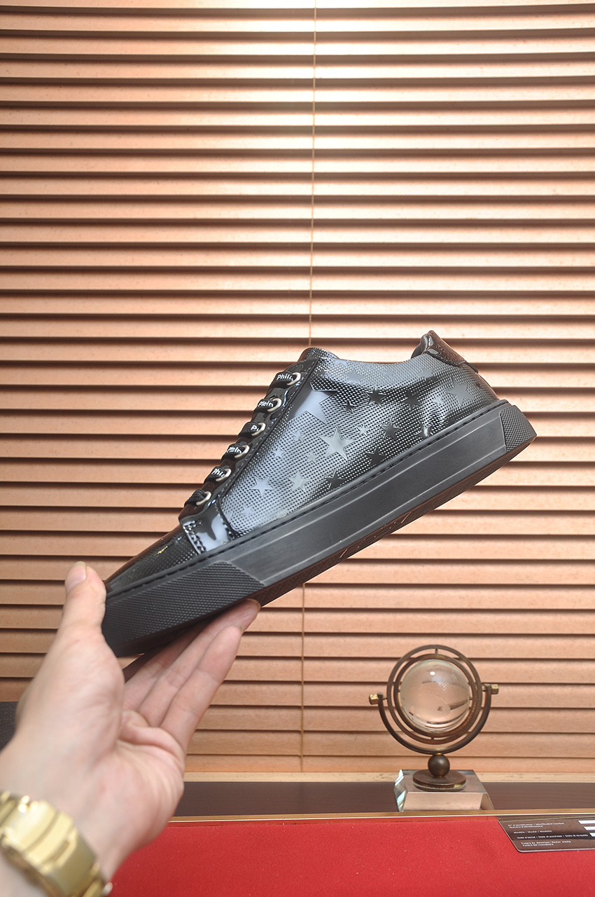 Philipp Plein Black Leather Trainers for Men, Stylish and Comfortable 6 i1744910185397 4095 0 4