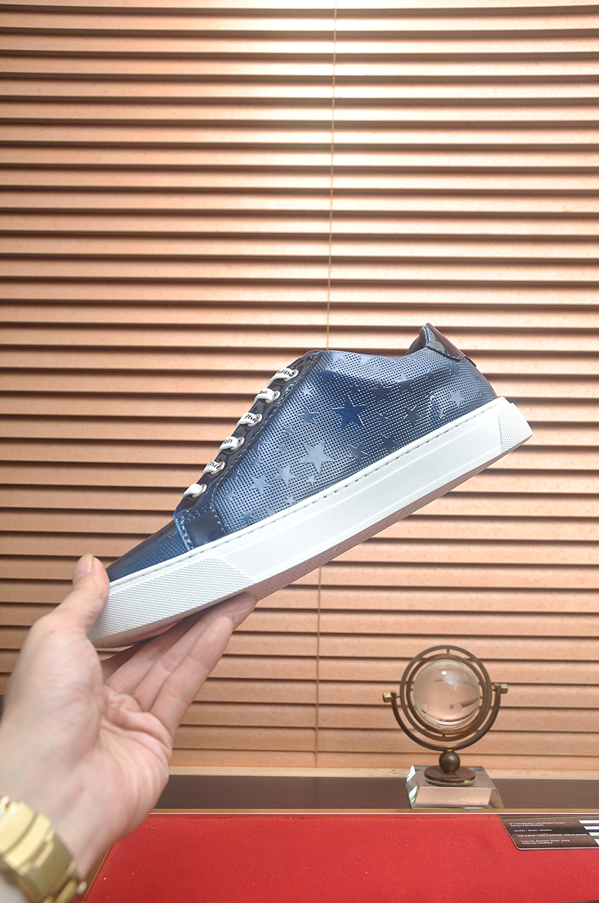 Philipp Plein Men's Blue Leather Low-Top Sneakers, Sizes 38-45 6 i1744910199321 3023 0 4