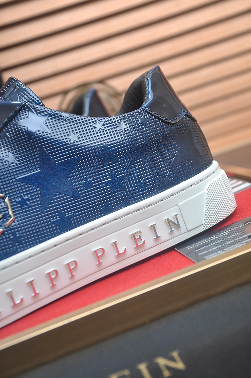 Philipp Plein Men's Blue Leather Low-Top Sneakers, Sizes 38-45 10 i1744910199336 9510 0 8