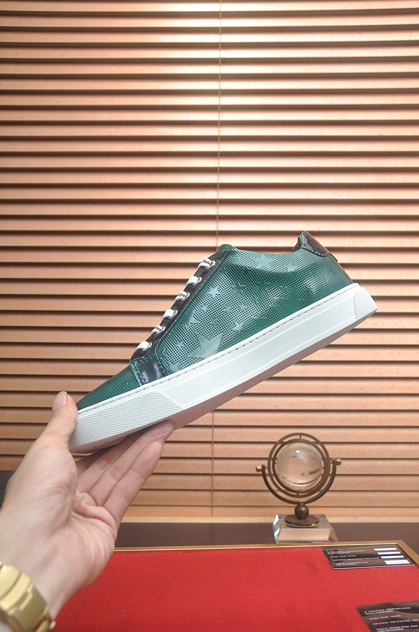 Philipp Plein Green Leather Sneakers. Stylish Design, Comfortable Fit 6 i1744910212691 6772 0 4