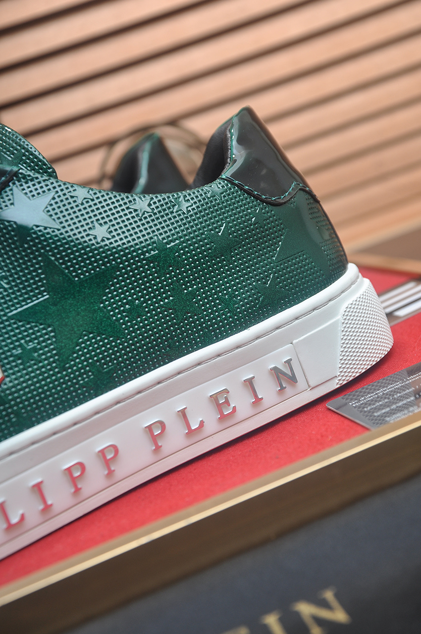 Philipp Plein Green Leather Sneakers. Stylish Design, Comfortable Fit 10 i1744910212699 9081 0 8