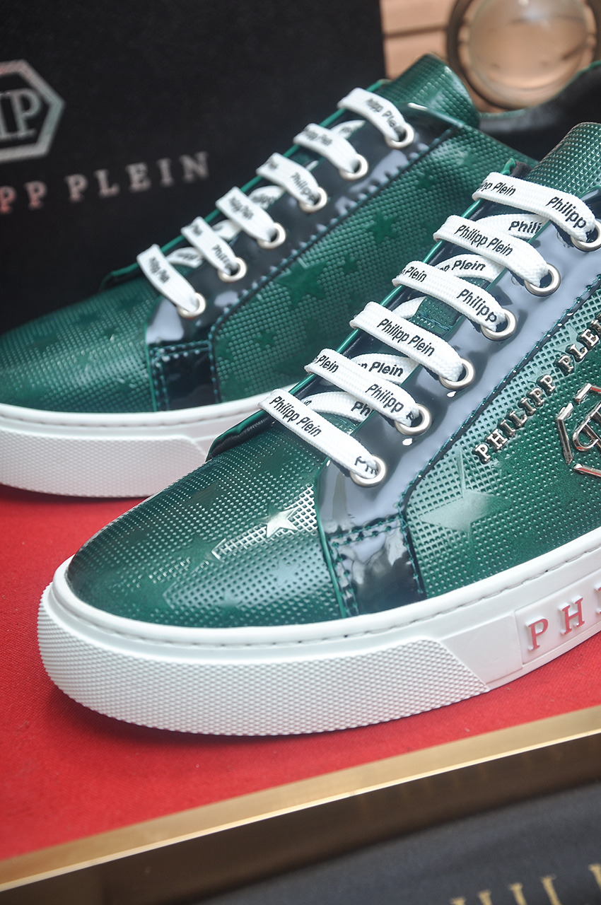 Philipp Plein Green Leather Sneakers. Stylish Design, Comfortable Fit 9 i1744910212725 8352 0 7