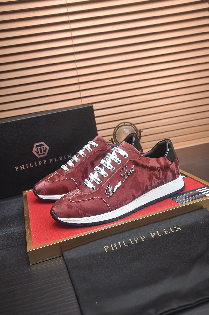 Philipp Plein Men's Burgundy Leather Flight Club Sneakers - Size 38-45 4 i1744910292639 4076 0 2