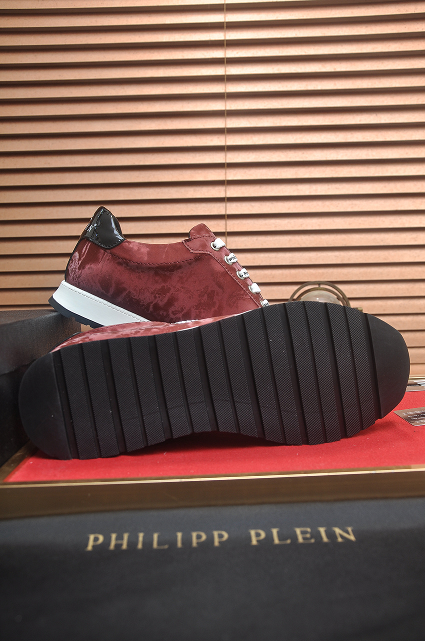 Philipp Plein Men's Burgundy Leather Flight Club Sneakers - Size 38-45 8 i1744910292645 5594 0 6