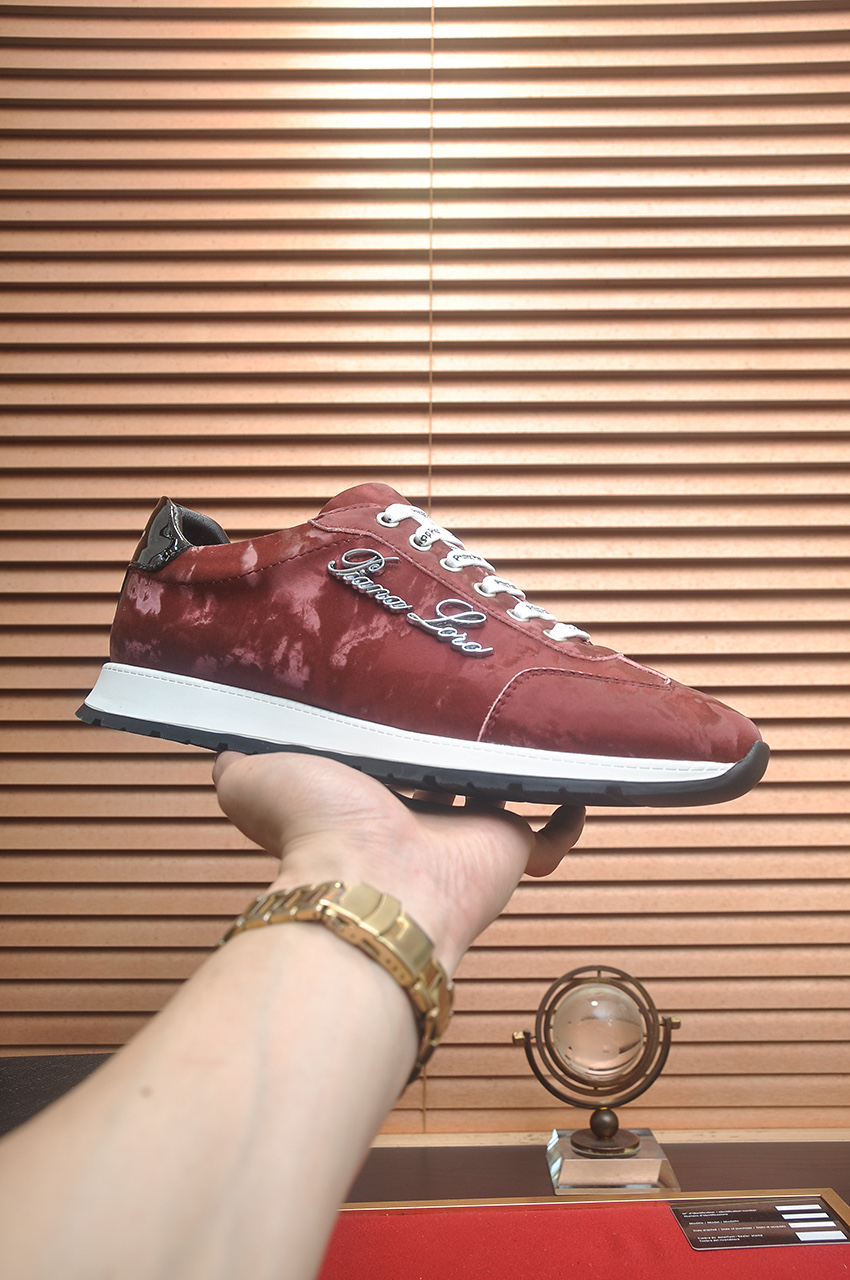 Philipp Plein Men's Burgundy Leather Flight Club Sneakers - Size 38-45 5 i1744910292654 3643 0 3