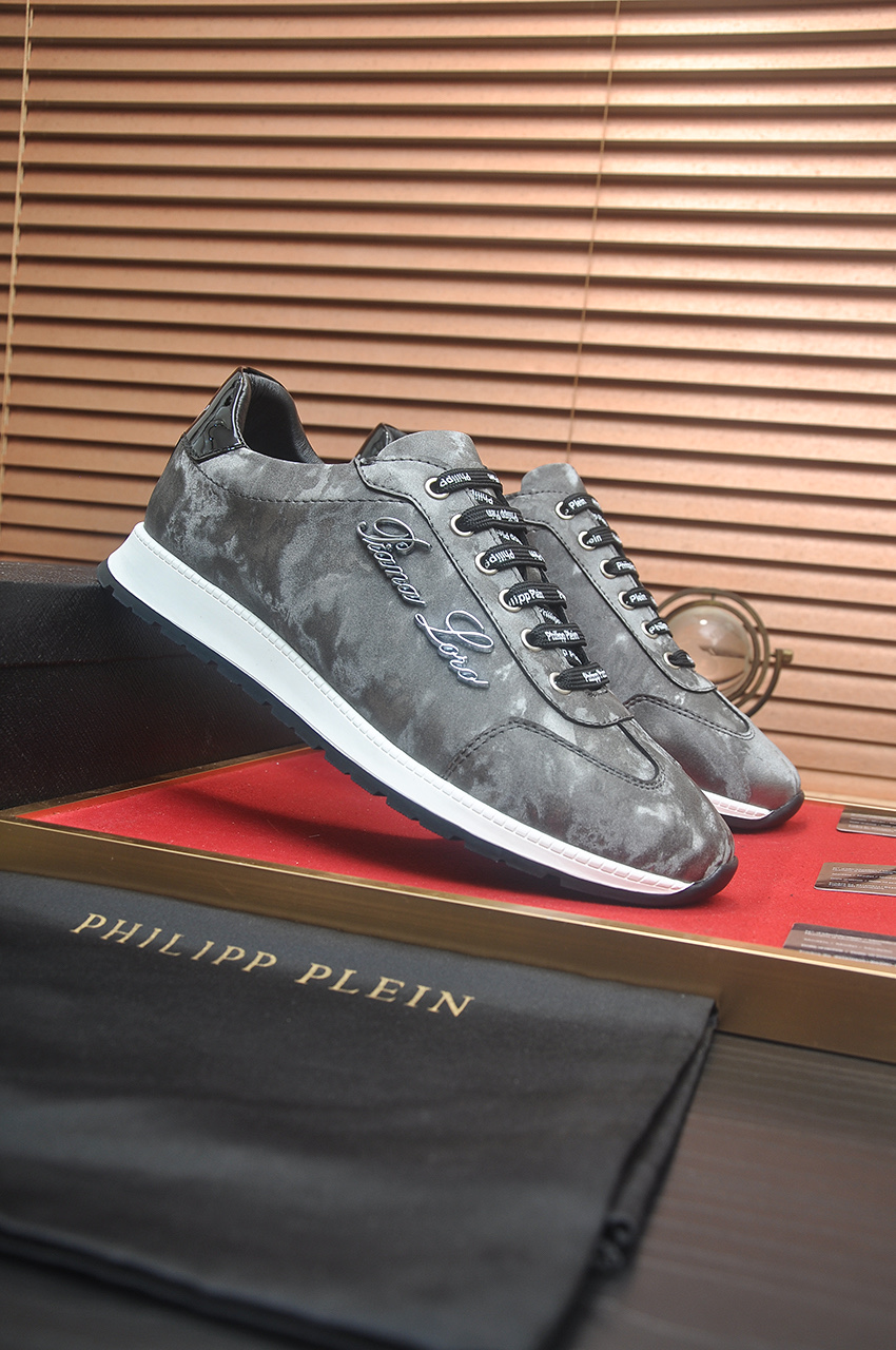 Philipp Plein Men's Calf Leather Runner Sneakers, Gray, Sizes 38-44 3 i1744910307643 9995 0 1
