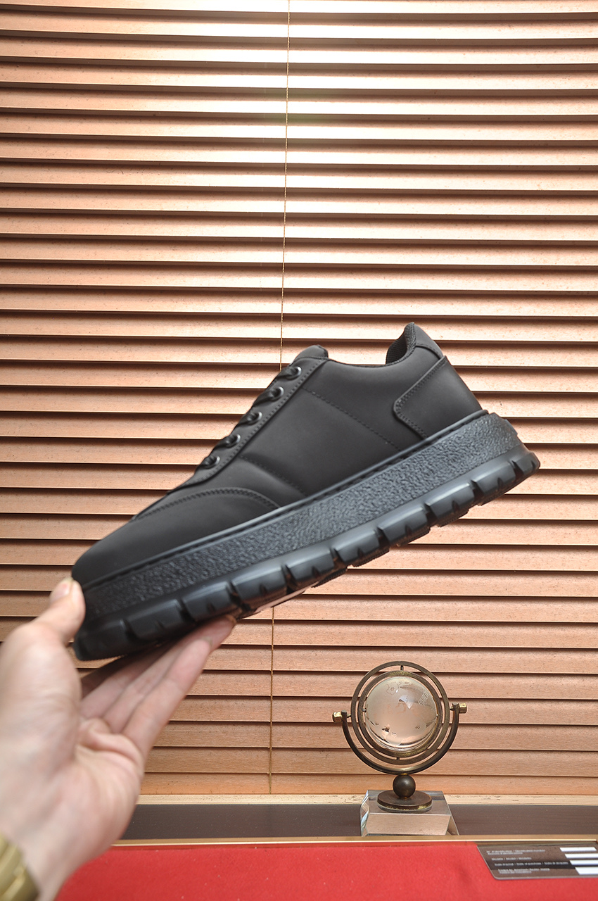 Prada Men's Black Leather & Fabric Lace-Up Sneakers, Sizes 38-45 6 i1745516629696 7961 0 4