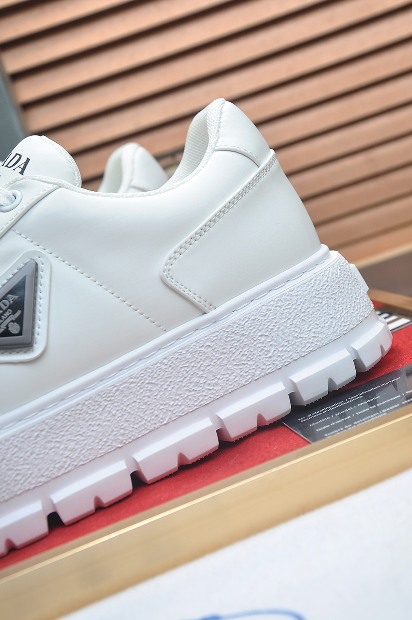 Prada Men's White Leather & Fabric Sneakers Chunky Sole, Size 38-45 10 i1745516668841 8303 0 8