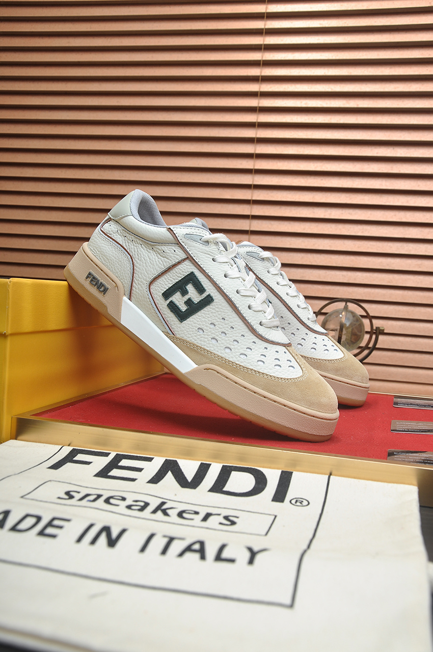 Fendi Match Sneakers - Designer Kim Jones, Couple Style in Leather 4 i1745516978632 7154 0 2