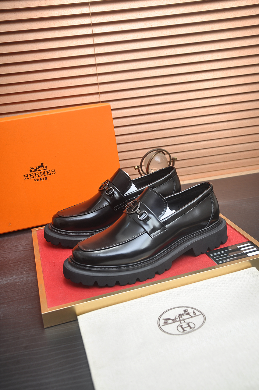 Hermès Men's Classic Leather Loafers | Premium Quality & Comfort Shoes 4 i1746465161407 9943 0 2