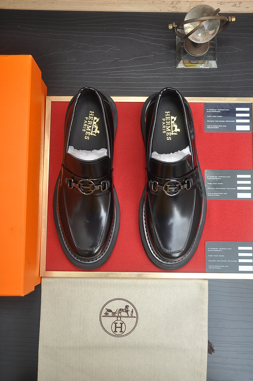 Hermès Men's Classic Leather Loafers | Premium Quality & Comfort Shoes 2 i1746465162621 7932 0 0