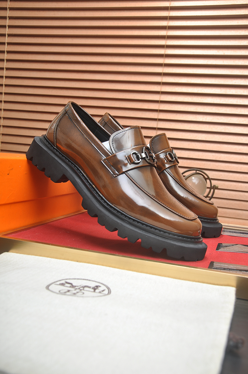 Hermes Men's Classic Leather Loafers with Durable Rubber Sole - Premium Quality 3 i1746465174080 4721 0 1