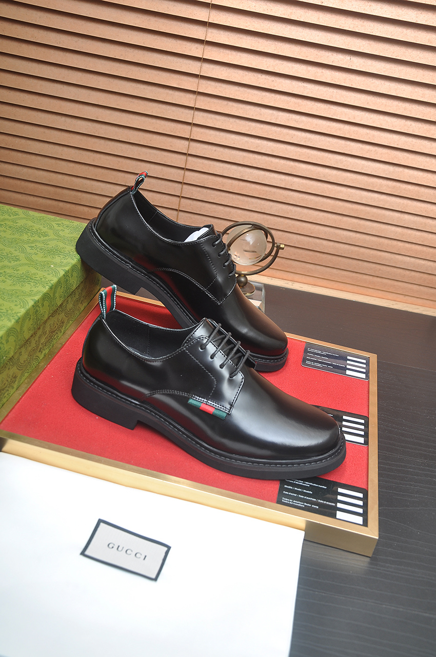 Gucci Men's Black Leather Lace-Up Dress Shoes, Italian Luxury, Sizes 38-45 7 i1746465243858 2757 0 5