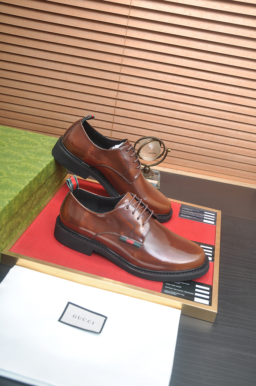 Gucci Men's Leather Dress Shoes, Italian Luxury, Brown, Sizes 38-44 7 i1746465258840 7730 0 5