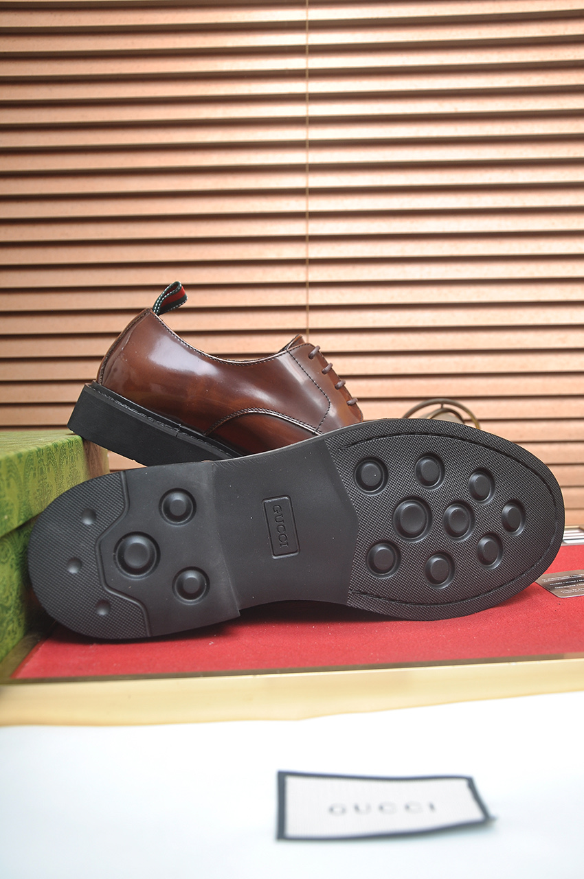 Gucci Men's Leather Dress Shoes, Italian Luxury, Brown, Sizes 38-44 8 i1746465259421 7171 0 6