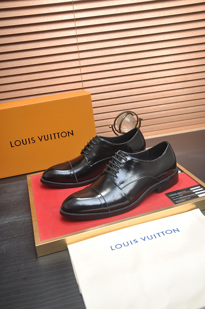 Louis Vuitton Leather Dress Shoes - Black, Italian Leather, Rubber Sole 4 i1746465336908 4093 0 2