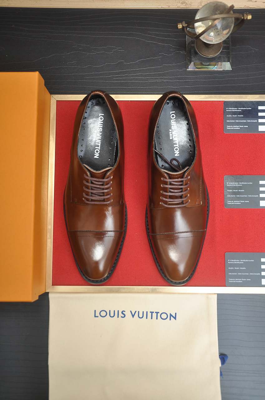 Louis Vuitton Leather Business Dress Shoes - Brown, Sizes 38-45 1 Louis Vuitton Leather Business Dress Shoes - Brown, Sizes 38-45