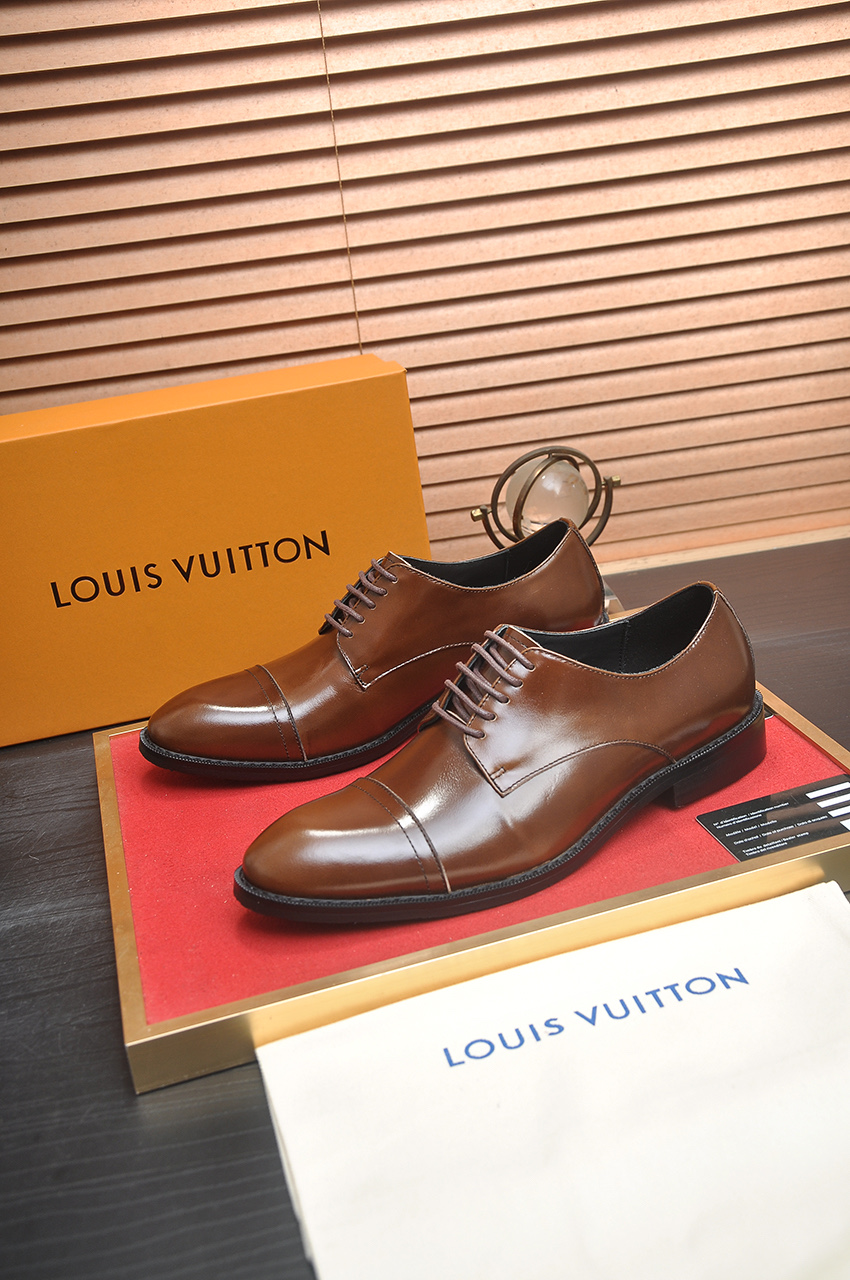 Louis Vuitton Leather Business Dress Shoes - Brown, Sizes 38-45 4 i1746465348501 9108 0 2