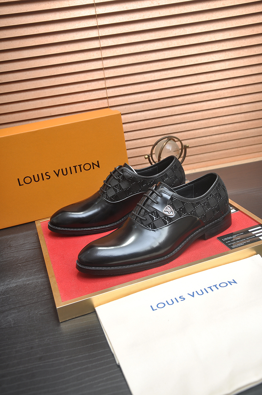 Louis Vuitton Men's Leather Dress Shoes - Black, Size 38-44 4 i1746465360124 6884 0 2