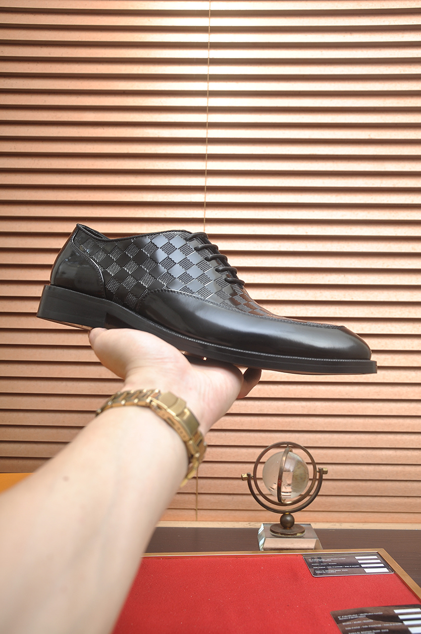 Louis Vuitton Leather Dress Shoes, Business Style, Black, Sizes 38-45 5 i1746465547809 8265 0 3