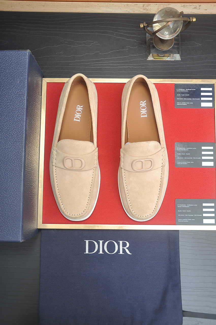 Dior Men's Beige Leather CD Icon Signature Loafers 2 i1746724855663 3263 0 0