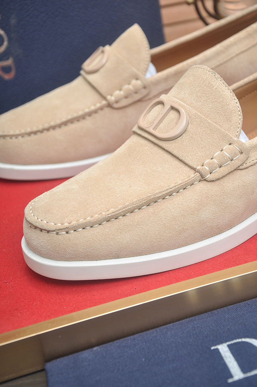 Dior Men's Beige Leather CD Icon Signature Loafers 9 i1746724856274 1408 0 7