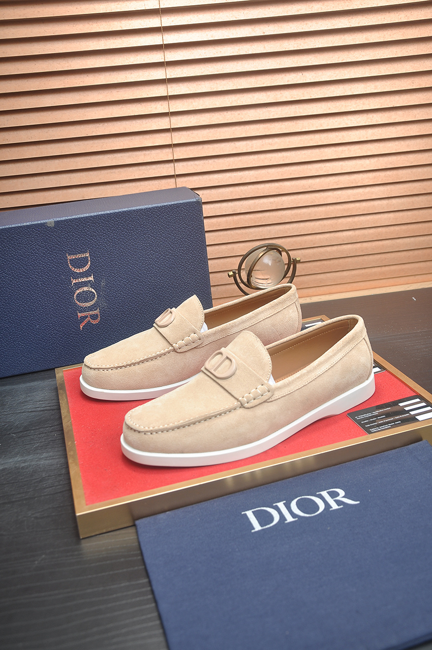 Dior Men's Beige Leather CD Icon Signature Loafers 4 i1746724856289 4995 0 2