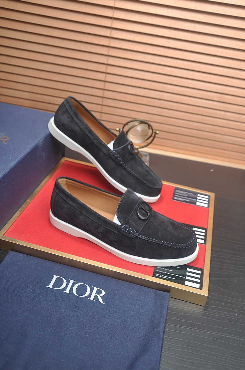 Dior Leather Loafers for Men, Black Suede with 'CD' Signature, Size 38-45 7 i1746724882349 3654 0 5