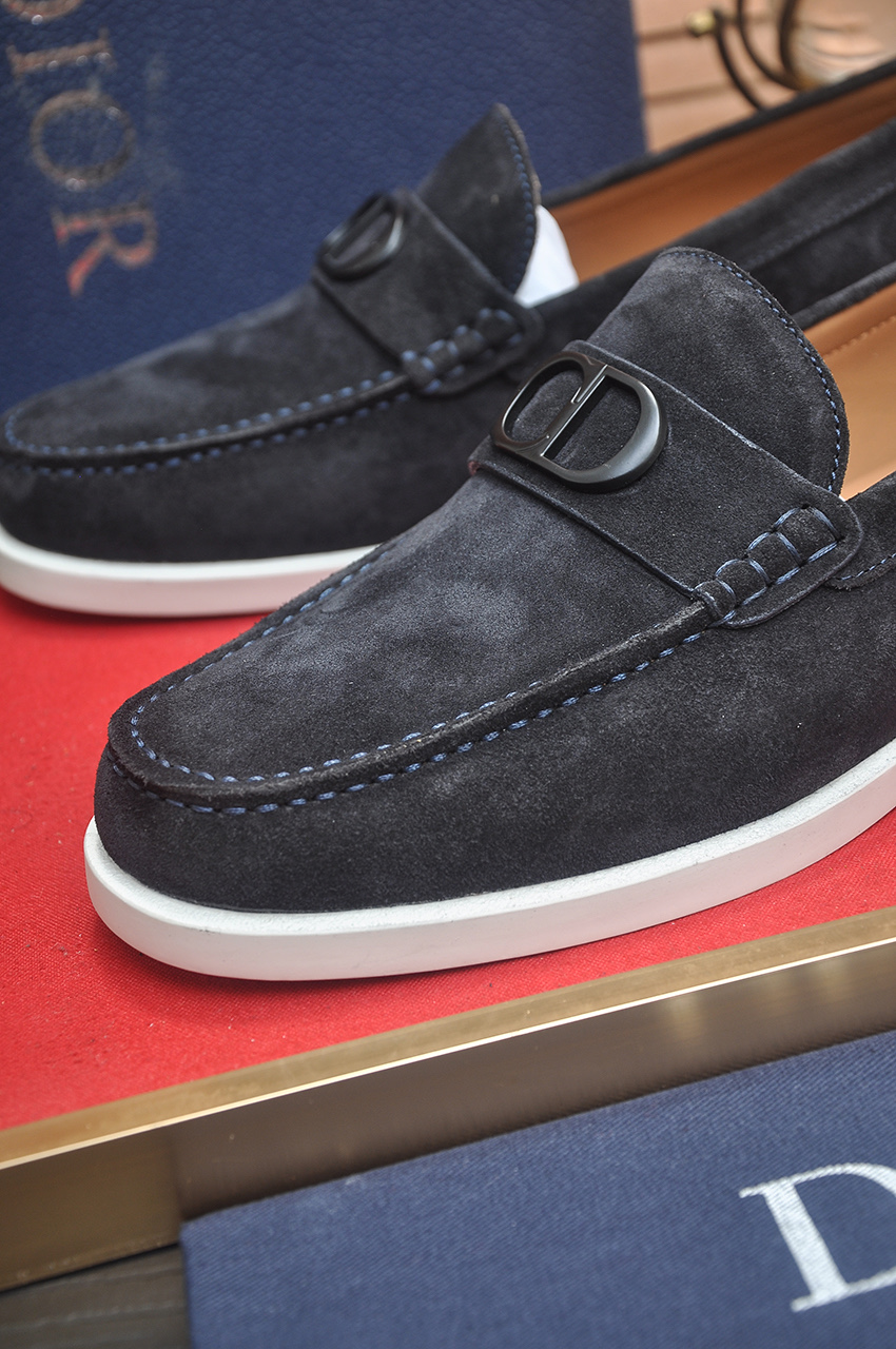 Dior Leather Loafers for Men, Black Suede with 'CD' Signature, Size 38-45 9 i1746724882354 7768 0 7