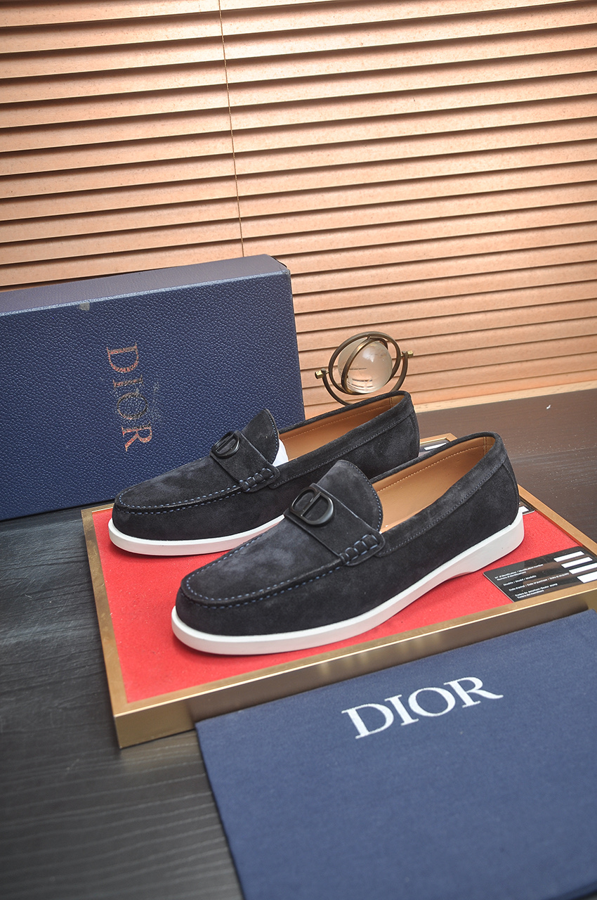 Dior Leather Loafers for Men, Black Suede with 'CD' Signature, Size 38-45 4 i1746724882980 7227 0 2