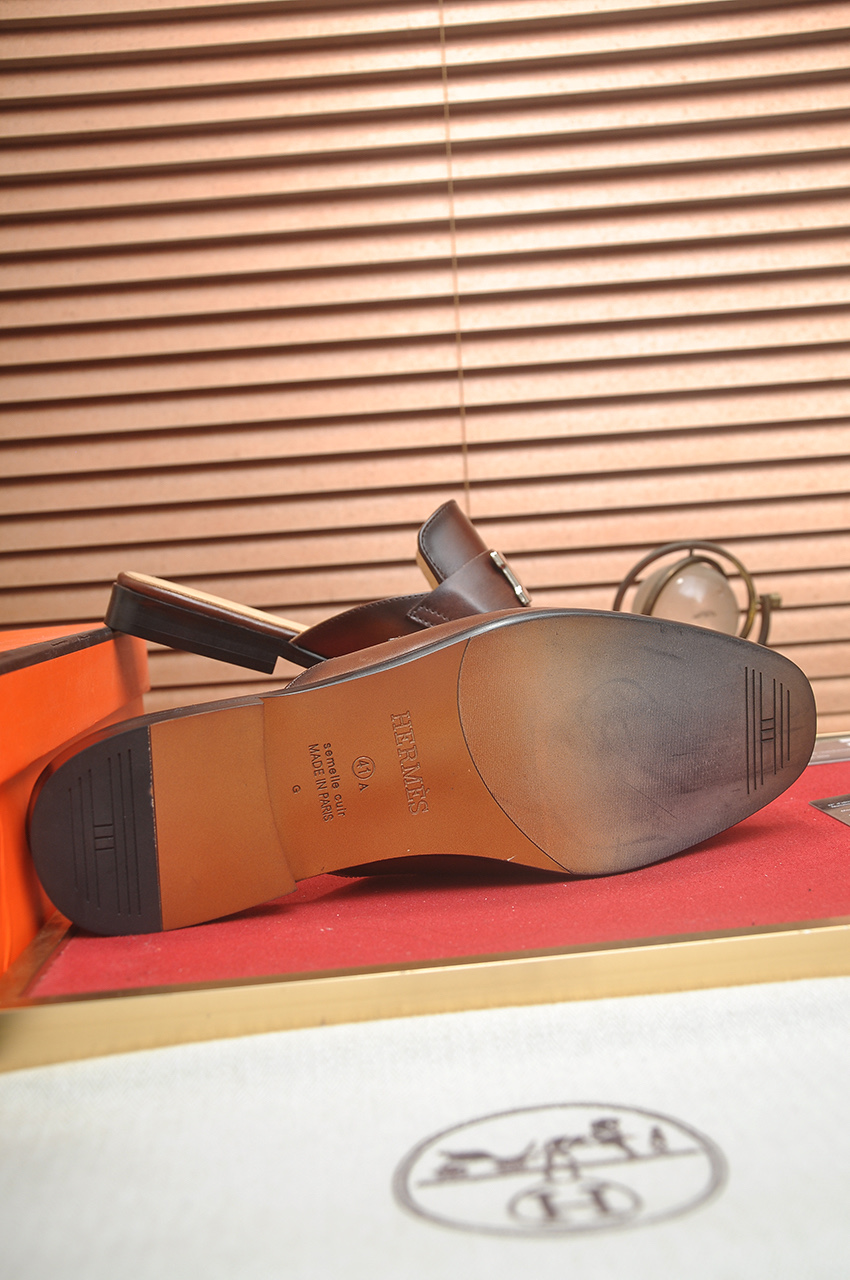 Hermes Men's Leather Casual Mules Sandals | Designer Slides 9 i1746725023741 2270 0 7