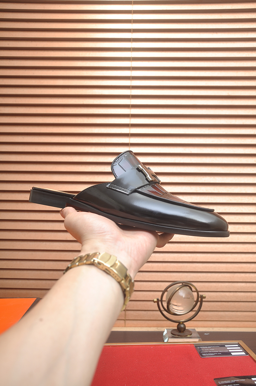 Hermes Men's Leather Mules | Fashionable & Comfortable Slides Size 38-44 5 i1746725058198 5443 0 3