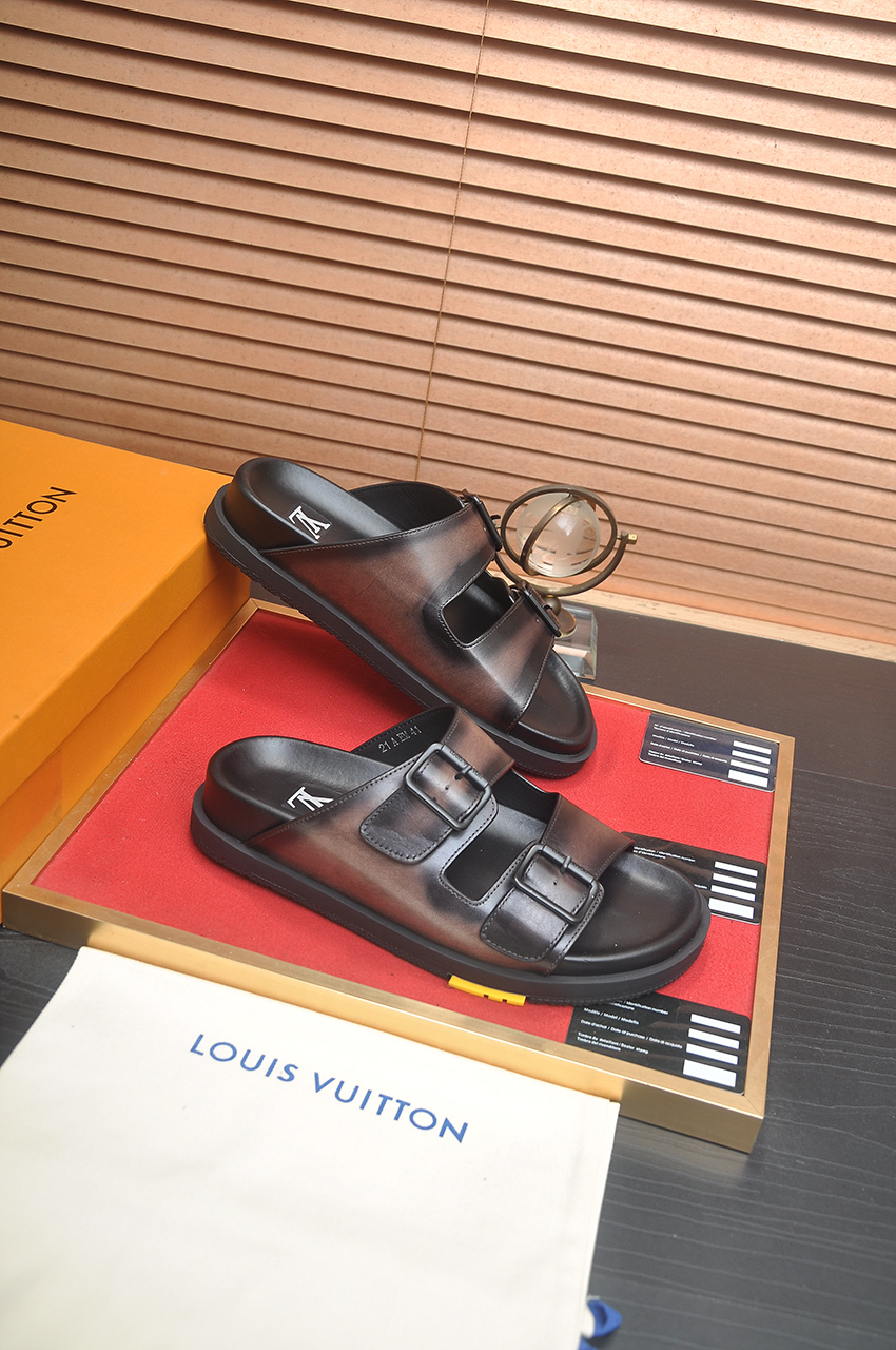 Louis Vuitton Men's Leather Sandals | Summer Style Essential, Sizes 38-45 7 i1746725309289 9819 0 5