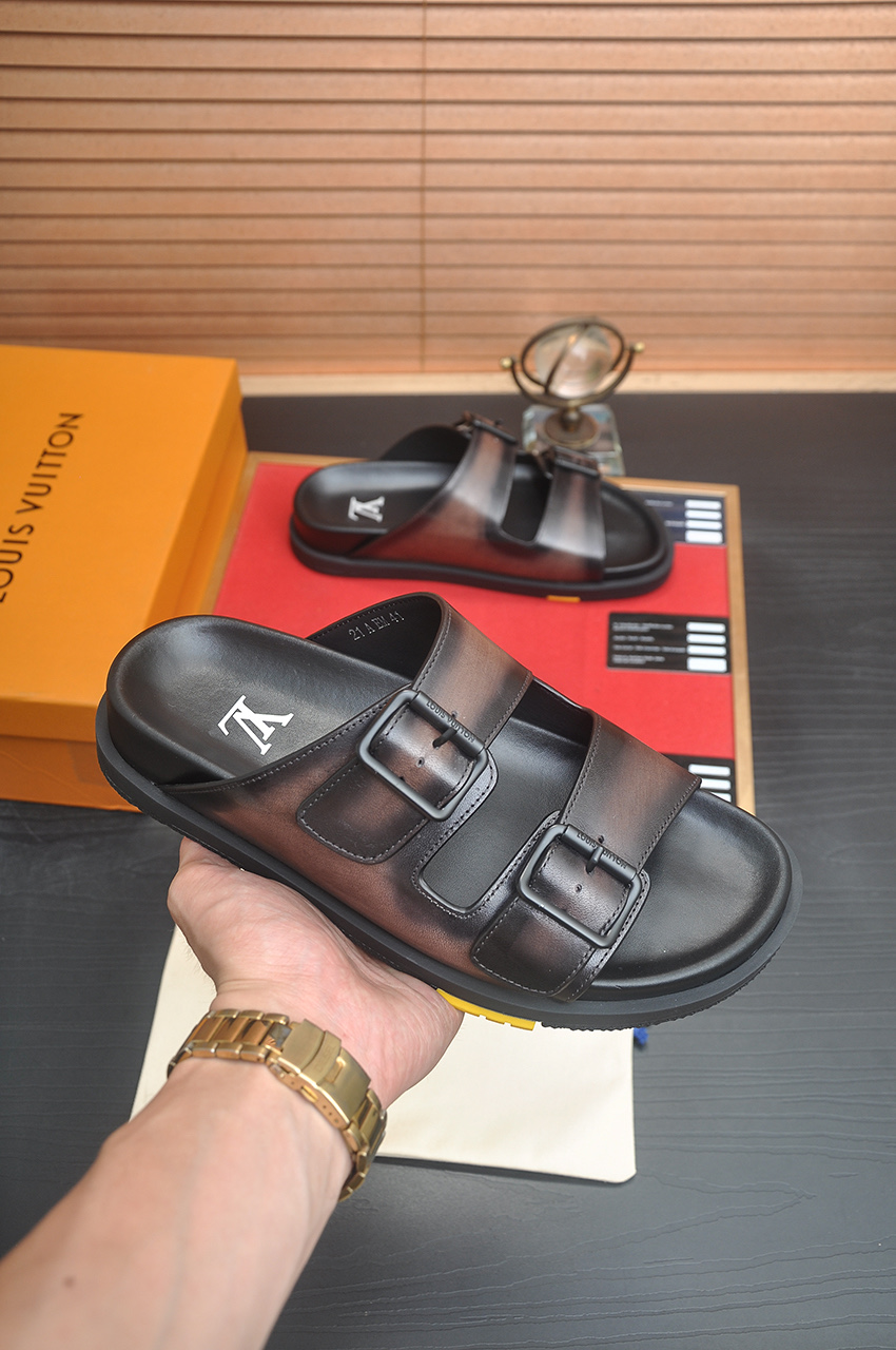Louis Vuitton Men's Leather Sandals | Summer Style Essential, Sizes 38-45 8 i1746725309744 4515 0 6