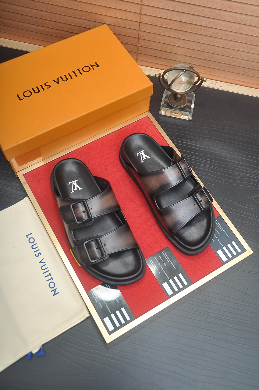 Louis Vuitton Men's Leather Sandals | Summer Style Essential, Sizes 38-45 6 i1746725309773 8934 0 4