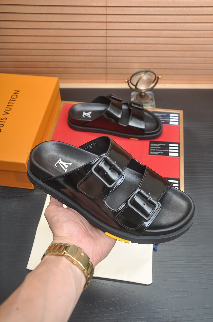 Louis Vuitton Men's Leather Sandals | Fashionable Summer Essential 6 i1746725335426 5582 0 4