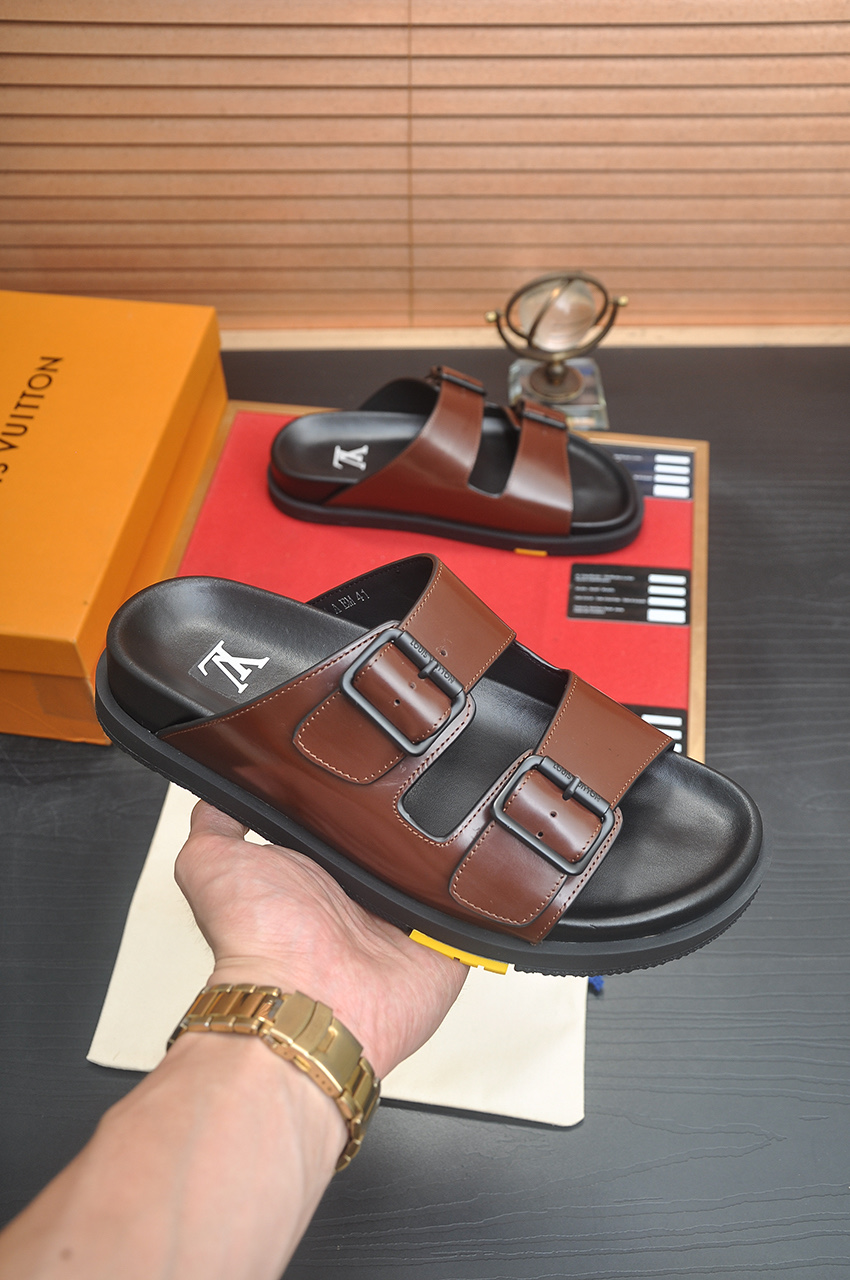 Louis Vuitton Men's Leather Sandals - Stylish Summer Essentials 7 i1746725364364 8404 0 5