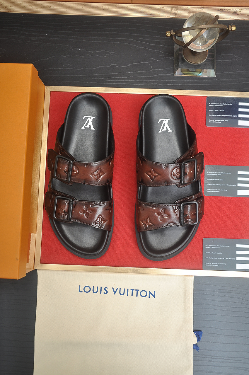 Louis Vuitton Men's Leather Sandals | Stylish Summer Slides 1 Louis Vuitton Men's Leather Sandals | Stylish Summer Slides