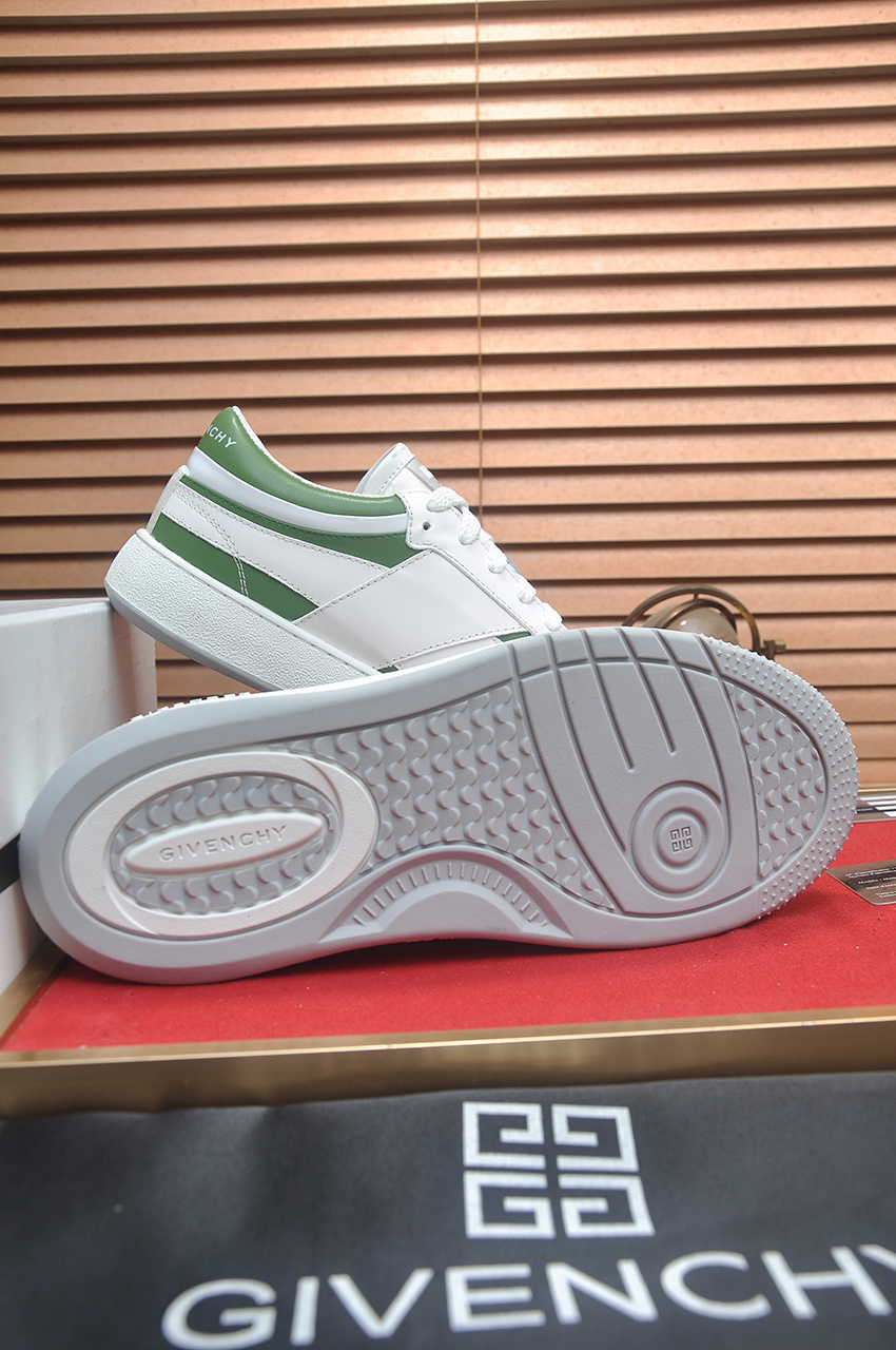 Givenchy Men's City Sport Sneaker in Leather with Green Accents, Sizes 38-44 8 i1746983204417 3266 0 6