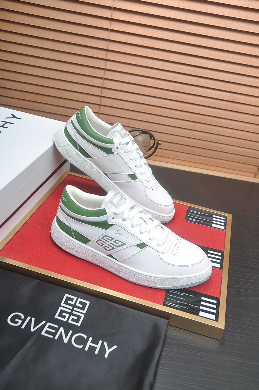 Givenchy Men's City Sport Sneaker in Leather with Green Accents, Sizes 38-44 7 i1746983204434 6633 0 5