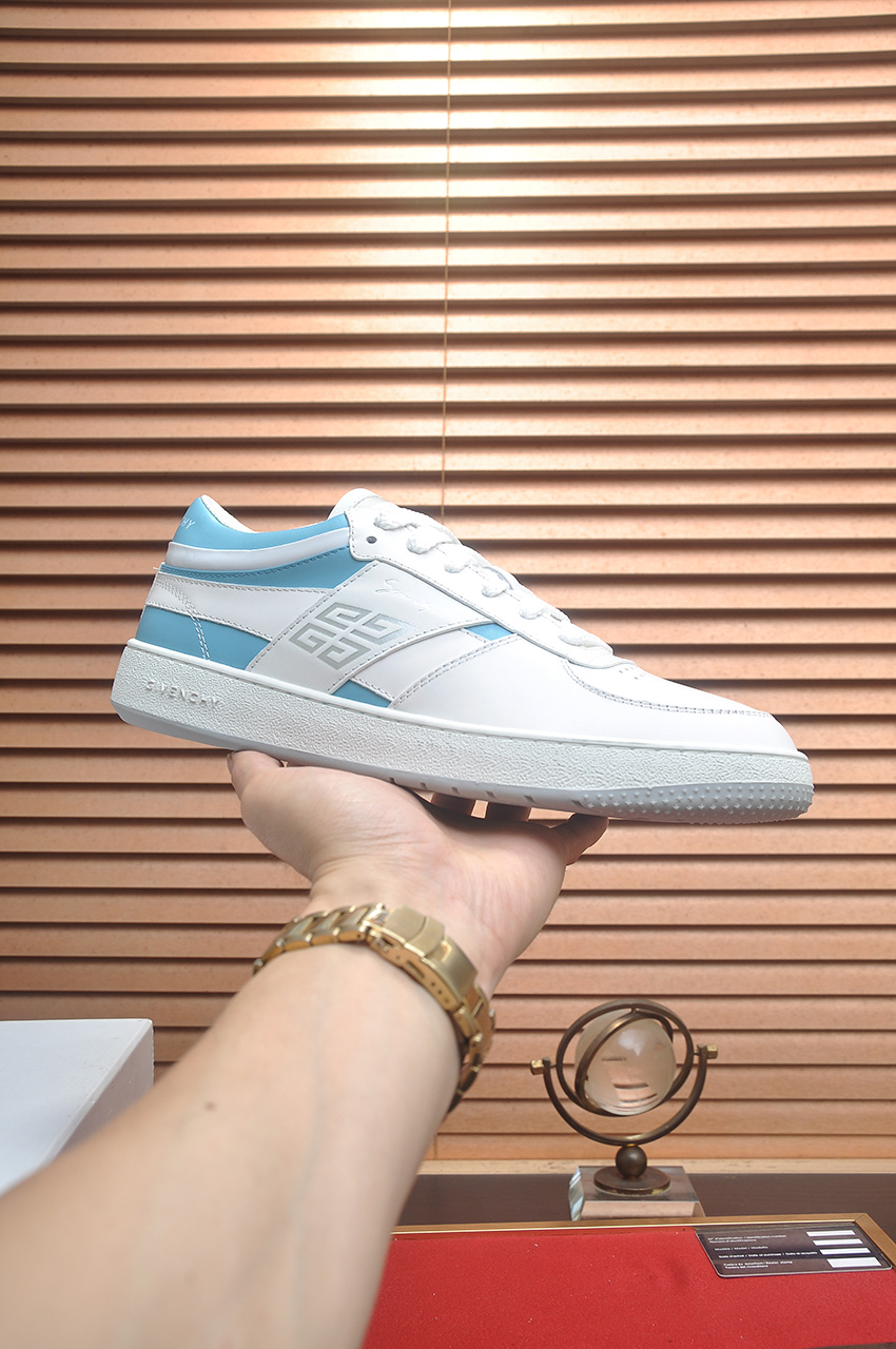 Givenchy Men's City Sport Low-Top Sneakers in White and Blue Leather 2 i1746983223075 2734 0 0