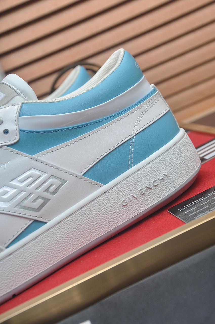 Givenchy Men's City Sport Low-Top Sneakers in White and Blue Leather 10 i1746983223663 9538 0 8