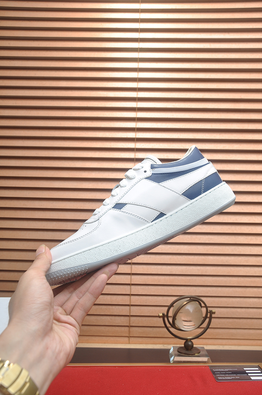 Givenchy Men's White & Blue Leather Sneakers Designer Athletic Shoes 6 i1746983239473 8756 0 4