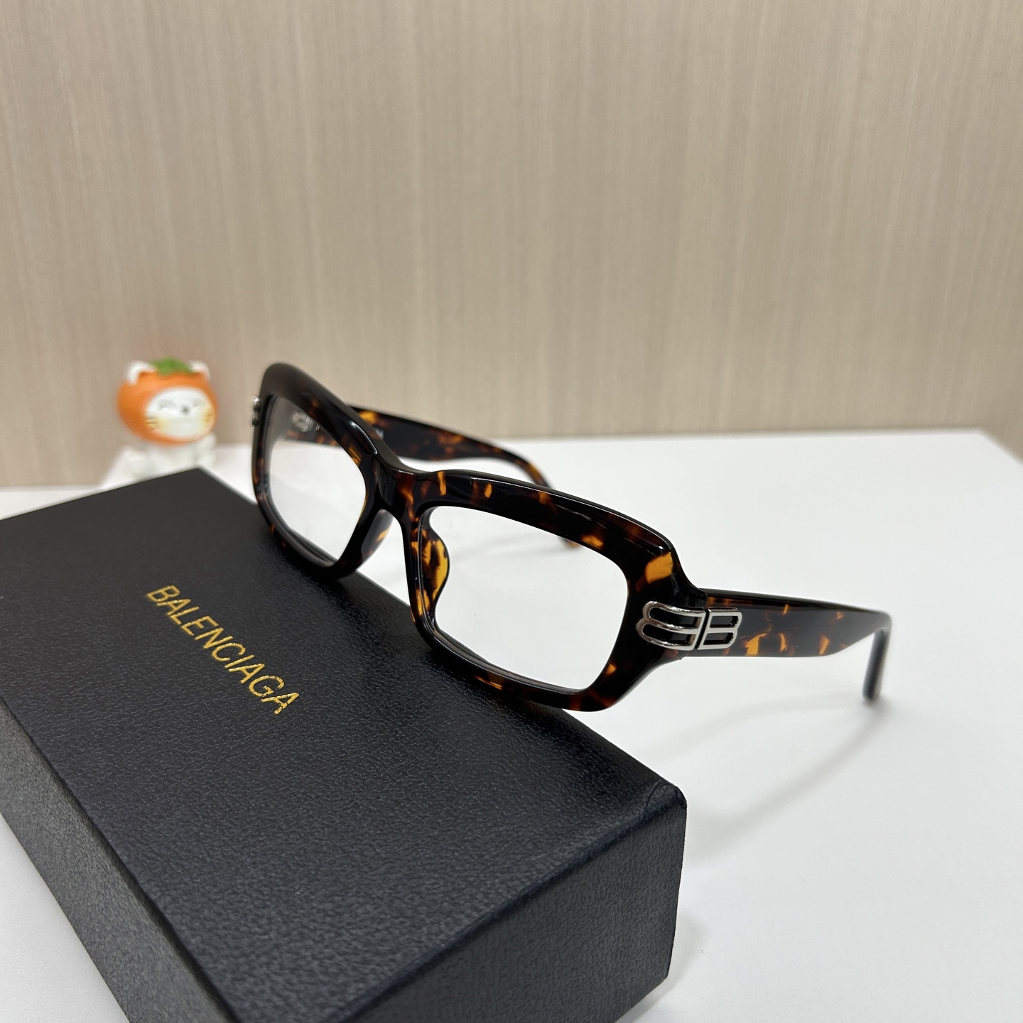 Balenciaga Optical Glasses Tortoiseshell Acetate Rectangular