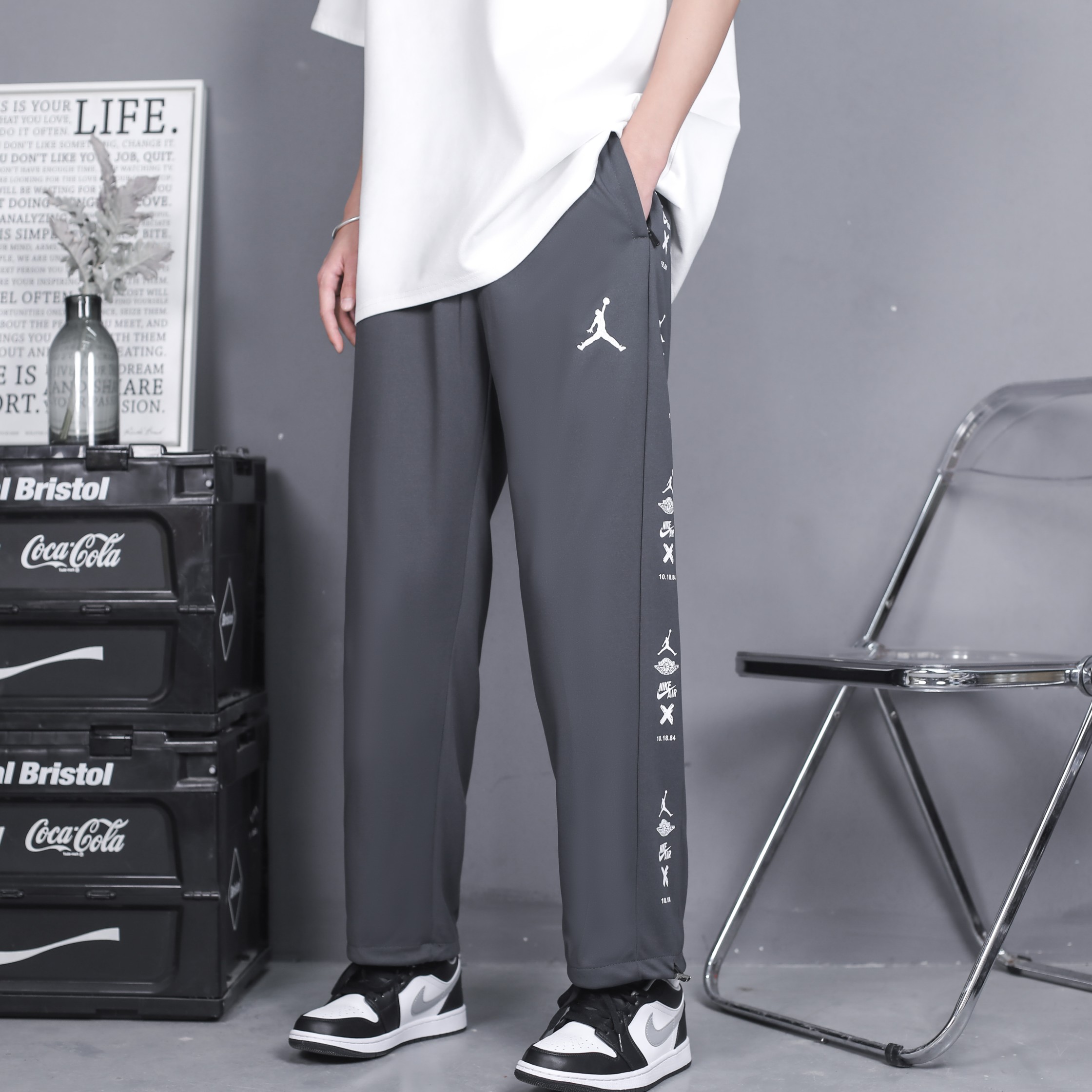 Nike XAJ Jordan Autumn 2024 Co-Living Jersey Pairs: High-Quality Embroidered Longpants.