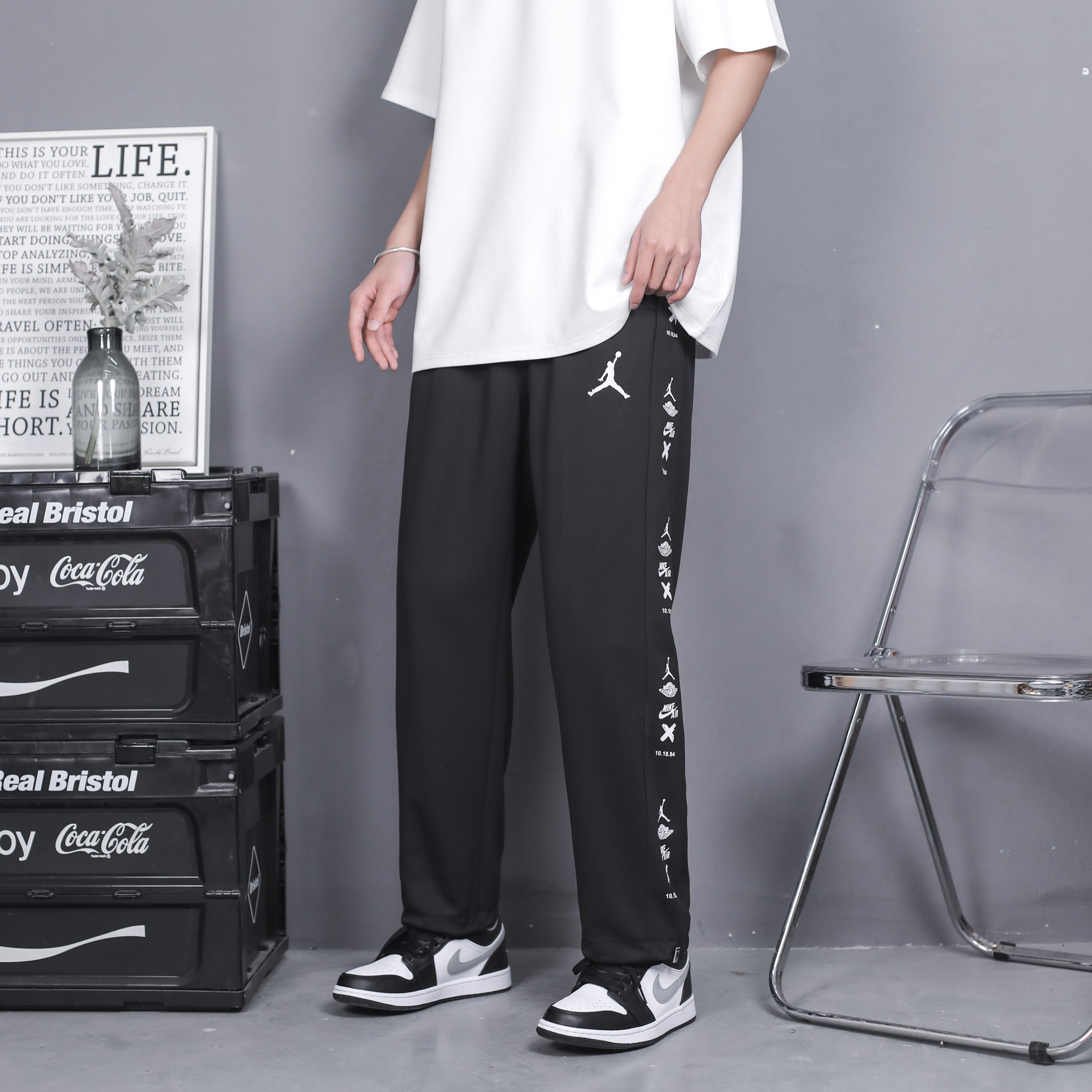 Nike XAJ Jordan Autumn 2024 Co-Living Jersey Pairs: High-Quality Embroidered Longpants. - 图片 5