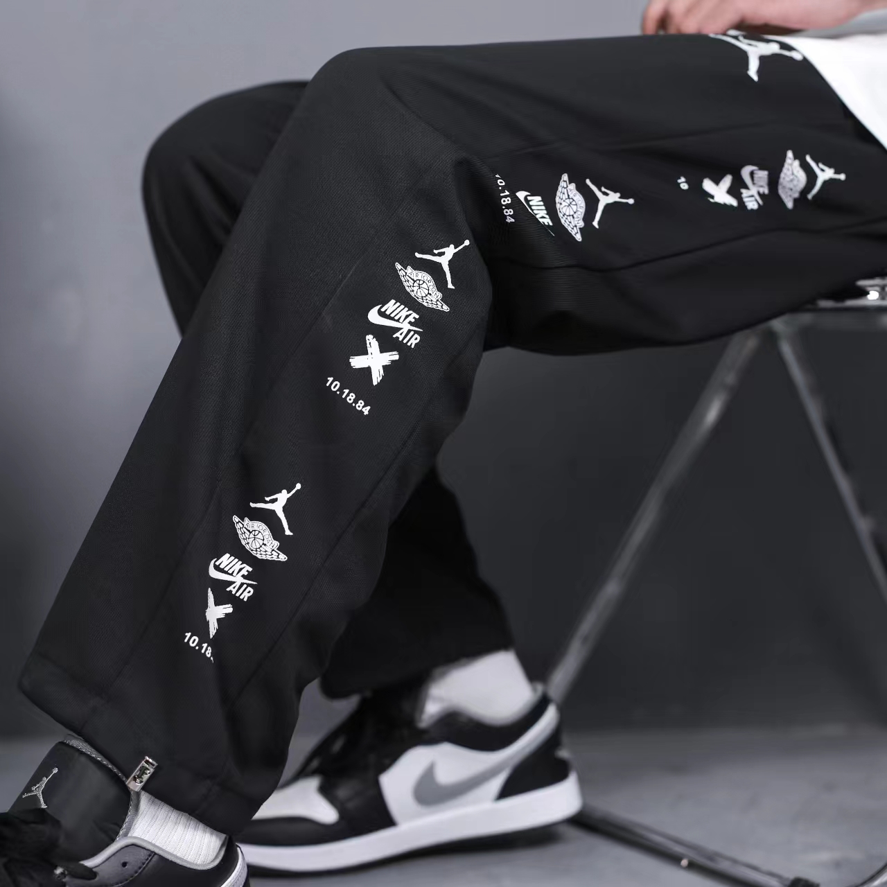 Nike XAJ Jordan Autumn 2024 Co-Living Jersey Pairs: High-Quality Embroidered Longpants. - 图片 9