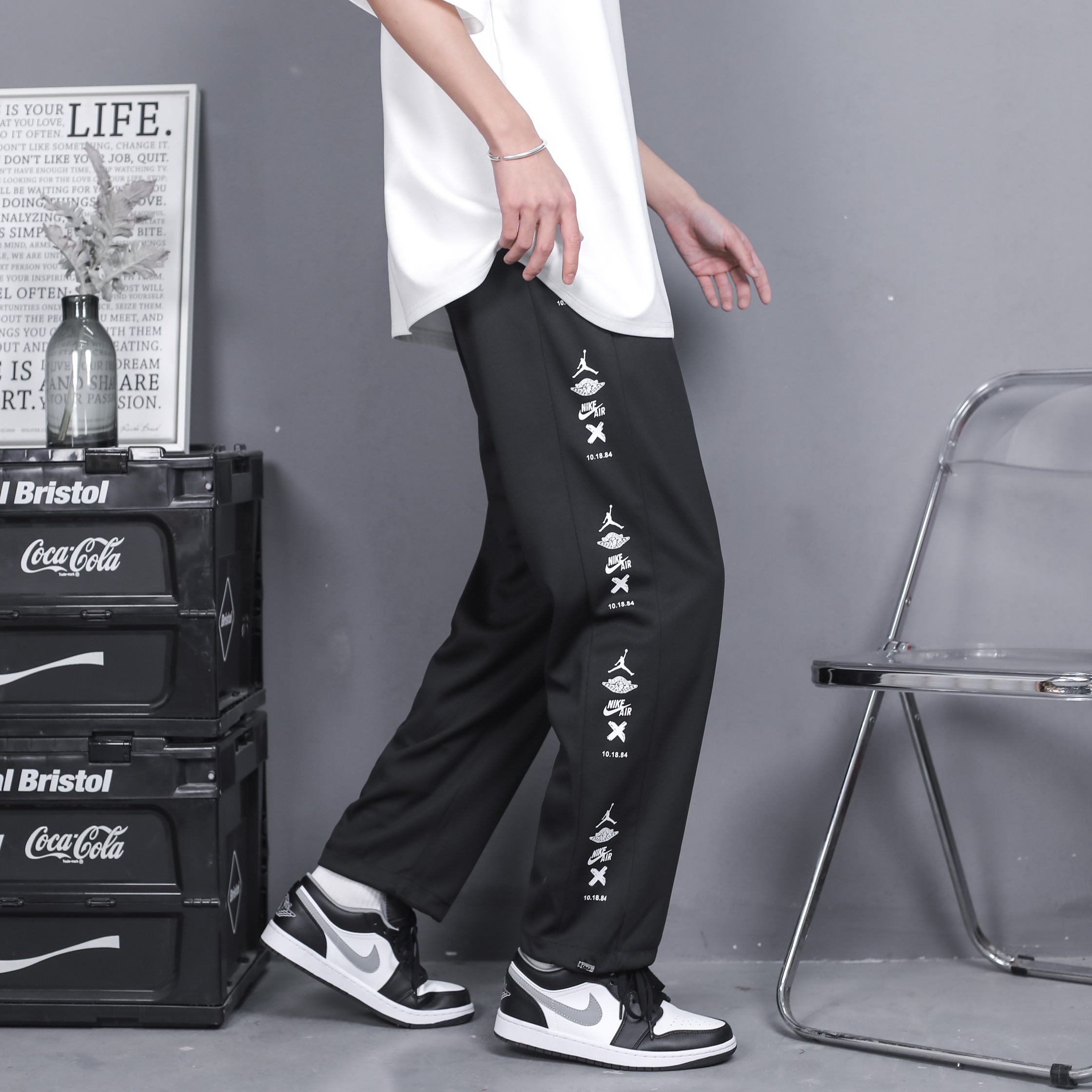 Nike XAJ Jordan Autumn 2024 Co-Living Jersey Pairs: High-Quality Embroidered Longpants. - 图片 7