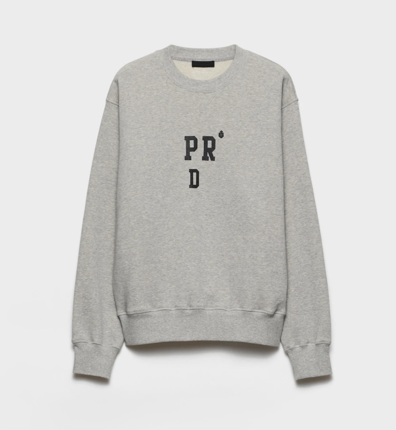 Prada Flocked Logo Cotton Sweatshirt, Crewneck Jumper for Men and Women 1 i1756720105573 3366 0 0